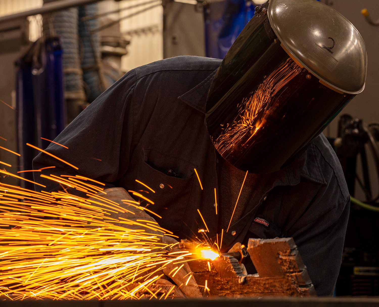 Welder at work