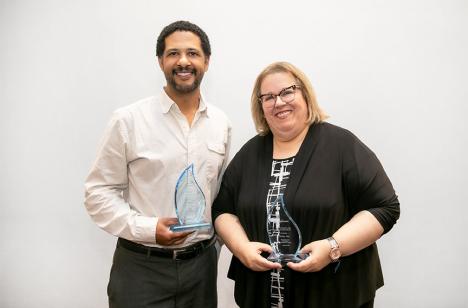 Photo of Chad Carrington and Mohja Alia (Apprenticeship Ally Awards of Excellence Recipients)
