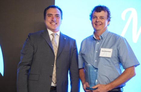 Photo of Kevin Schofield and Minister Young