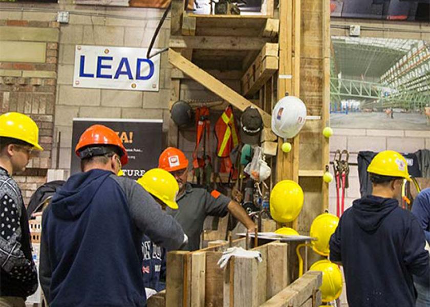 Youth apprentices at Trades Exhibition Hall