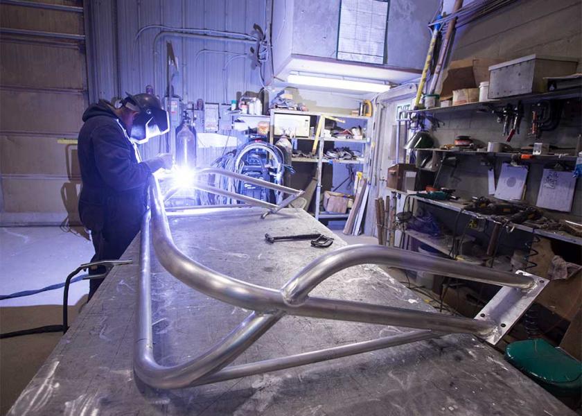 Welder indoors